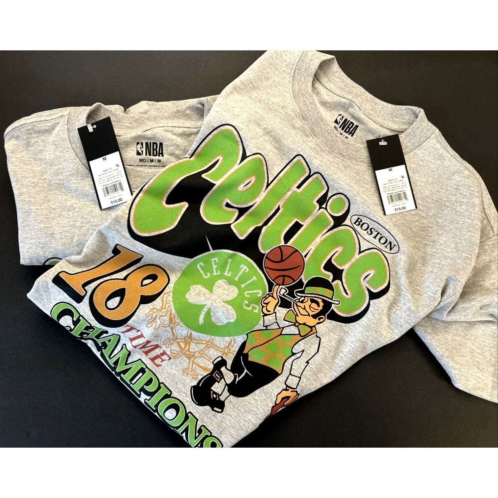 2X NBA Boston Celtics Championship T-Shirts Men's Medium $30 Retail Value